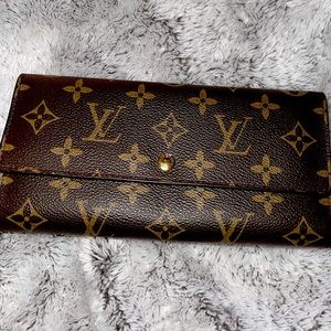 Tresor Trifold Purse Monogram Leather Wallet